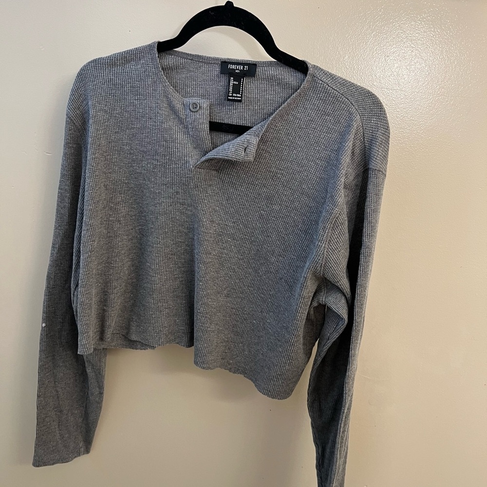 Forever 21 Waffle Knit Long Sleeve